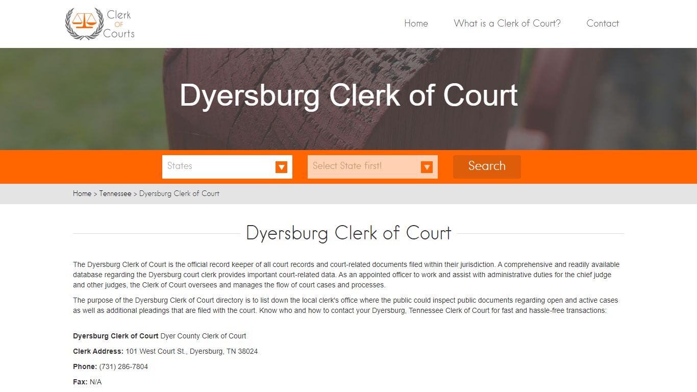 Dyersburg Clerk of Court